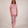 Bluza medyczna damska 001 - pastelowy róż - obrazek 4