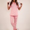 Bluza medyczna damska 001 - pastelowy róż - obrazek 3