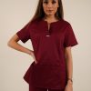 Komplet Medis 001 stretch - bordowy - obrazek 5